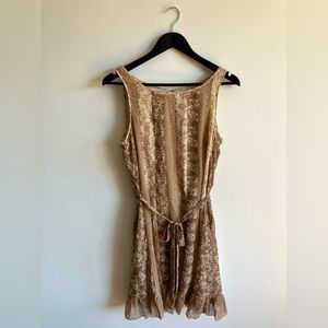 Harve Benard | Beige Flower Summer Dress | Size 10